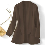Zingj East Hot Style Spring And Autumn Temperament Commuting Solid Color Lapel Long Sleeve Small Suit Korean Version Coat