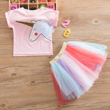 Toddler Girl Kids Set 2 Piece Girl Set Dresses Party Little Girl Clothes for Flamingo Girls Dress Summer Clothing 7