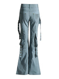 Sweet And Spicy Girl Group Wind Low-Waisted Trousers 2025 Summer New To Make Old Ribbon Repair Horn Jeans