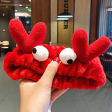 Face Hair Holder Hairbands Soft Warm Coral Fleece Bow Animal Ears Headband For Women Girls Turban Fashion Hair