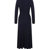 Elegant Knitted Sweater Dress Women Outfits 2022 New Fashion Single-breasted Full Sleeve Long Knit Dress