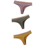 Cotton Women Thongs Panties Fashion Soft Solid Bow Seamless G-String For Women Underwear Female Lingerie Briefs