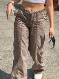 Washed Pocket Solid Cargo Pants- Outfit