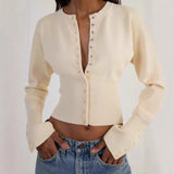 New Knitted Top Women's Sexy Sleeveless Outer Button Vest