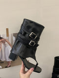 Design Rider Boots 2025 New Square Head Thick And High Fashion Cool Boots