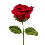 Zingj Woven Head Lily Rose Sunflower Sunflower Wool Knitting Flower Imitation Bouquet