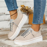 Zingj Size Thick Sole Single Shoes Female 2023 Spring And Autumn New Diamond With Platform Platform Sports Wind Casual