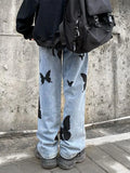 Women Loose Vintage Pants Girl Fashion Harajuku Baggy Jeans Casual Funny Clothing Ins Gothic Trousers Summer Straight