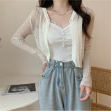 Knitted Cardigan Women Wear Air-Conditioned Sweaters In Summer 2023 New Style Design Minority Short Style