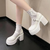 Thick Heel With A Small Leather Shoes Women 2025 Winter New Thick-Sed Retro English Style Mary Jane Single