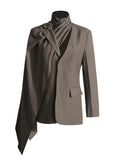 Zingj Shawl Small Suit Autumn 2024 New Fashion Casual Advanced Sense Hollow Suit Jacket Coat