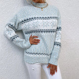 Women's Knitwear Autumn And Winter New Christmas Jacket Half-High Snowflake