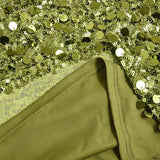 Green Sequin Straight Maxi Skirt- Outfit