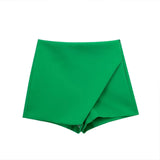 Summer New Women's High Waist Asymmetric Casual Pants Multi-Color Skirt Pants For A Long