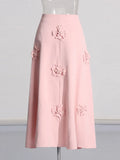 Spring 2025 New Niche Fashion Temperament Flower Stitching Design High-Waist Long-Singing Half-Dressed