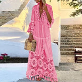 Bohemian Lace Tassel Stitching Beach Vacation Temperament Long