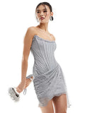 High-End Women's Sexy Lace Perspective Splicing Waist Tset Bra Dress Elegant Temperament Dress Dress Dress Dress