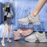 Zingj Shoes Female Fall 2023 New Breathable Korean Sneakers Ins Thick Platform Student Running Women's Shoes- Outfit