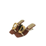 Zingj Buckle 2024 Summer New Fairy One-Line Slipper Open Toe Slope With Sandals Temperament With Skirt Sandals