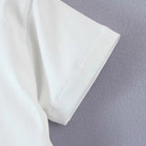 Street Harajuku Y2K Fashion White Short Short Top Punk Short Sleeve Slim Women's T-shirt Cute True Love Print
