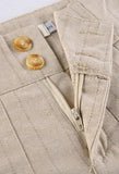Cotton Linen Pleated Mini Skirt- Outfit