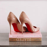 Shoes Tips Light Mouth Fine Heel Sexy Red-Soled High-Heeled Shoes Red Black Patent Leather Single Shoes