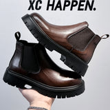Zingj Boots Men's Short Boots New British Work Boots Fashion High Boot