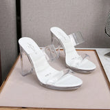 Zingj New Korean Version Of The Show Model Shoes Fine Heel Sexy Black Waterproof Table 11CM High Heel Sandal Female