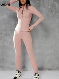 Two Piece Tracksuit Set Long Sleeve Zipper Jacket with Sweatpants Sweatsuit Jogger Workout Set Activewear Skinny