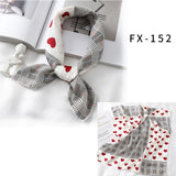 Square Silk Scarf Women Fashion Print Small Neck Scarfs Office Lady Hair Band Foulard Hand Kerchief Female Bandana