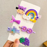 New Girls Cute Cartoon Flower Geometric Hairpins Sweet Headband Hair Ornament Barrettes Hair Clips Fashion Hair