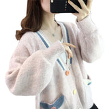 Zingj Knit Cardigan Spring Dress 2024 New Women's Wear Loose Wear Autumn And Winter Hot Style Add Thick Sweater Coat-Outfit
