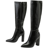 Boots Winter New Ladies' Fashion Side Zipper 42 Size Women's Boots Fashion Large Size Women's Leather