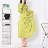 2025 Summer New French Elegant Style Romantic Vertevery One Word To Receive Waist Seven Cents Waist Lantern Sleeve