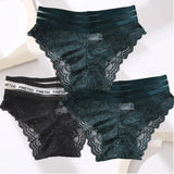 Lace Sexy Women's Panties Finetoo Mid-waist Temptation Transparent Hollow Out Underwear Female Underpants Briefs