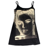 Print Cami Dress Harajuku Streetwear 90s Vintage Women Sleeveless Spaghetti Strap Bodycon Dress Punk Style
