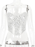 White Sequin Corset- Outfit