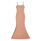 Zingj Pure Desire Women's Dress Mermaid Sexy High Waist Elastic Hip Sleeveless Dress Halter Fish Tail