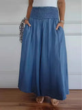 New Hot Women's Fashion Casual To Take Wide Legs Tight Waist Bandwidth