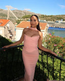 Corset And Bodycon Maxi Skirt With Neckerchief Set-Outfit