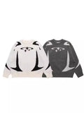 Street Y2k Coat Sports Street Hip-Hop Leisure Color Impact Style Knitted Couple Sweaters Wear