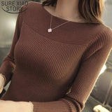 Spring Casual Long Sleeve autumn Knitted Sweater Women Pullover Sweaters Korean Style Winter Slim White Pull Knitwear