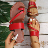 Zingj Large Size Slippers Female Summer New Round Head Set Toe Flat Bottom Wear Casual