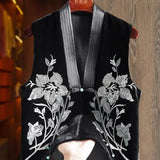 Imitation Velvet New Chinese Vest Women's Style Foreign Style Nail Bead Embroidery Light Country Wind Plate Button