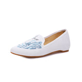 Zingj Shoes Single Shoes Embroidered Cloth Shoes One Foot Pedal, Embroidered Shoes Ethnic Wind Cloth Shoes Casual Women's