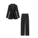 Women's Dress French Belt Dress Small Suit Jacket + Casual