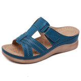 Zingj Size Summer Leisure Retro Sloping Thick Thick Shoe Leather One-Line Women's