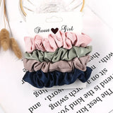 Set Scrunchies Hair Ring Candy Color Hair Ties Rope Autumn Winter Women Ponytail Hair Accessories 4-6Pcs Girls Hairbands