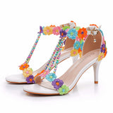 Cm Light Mouth With Sandals Fine Heel Sandals White Lace Wedding Shoes Famous Wind High Heel