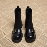 Thin Skinny Boots Brown Stockings Boots Women 2025 Autumn And Winter Yangqi Leg Long Short Boots Small Ankle
